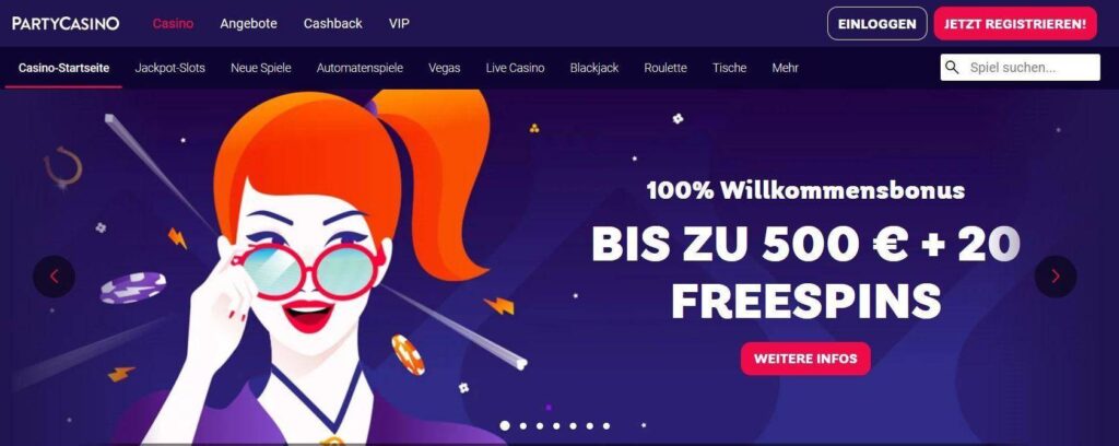 Party Casino online Test
