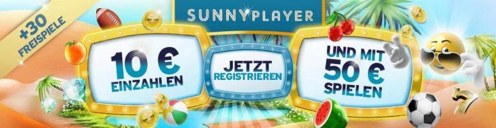 sunnyplayer Bonus - 40 € za 10 € przy pierwszej wpłacie w kasynie Sunnyplayer